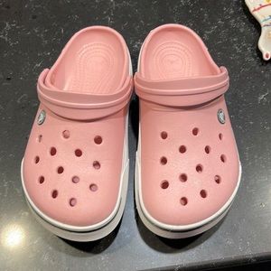 Baby pink crocs. Size 8. Barely worn